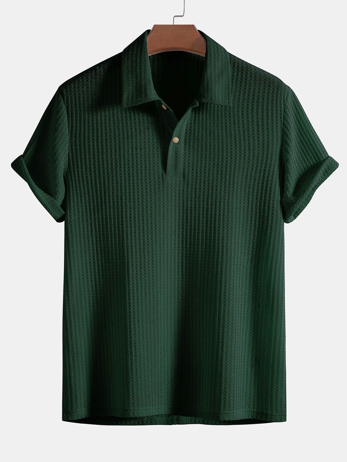 Fabrizio - Knitted Waffle Polo Shirt