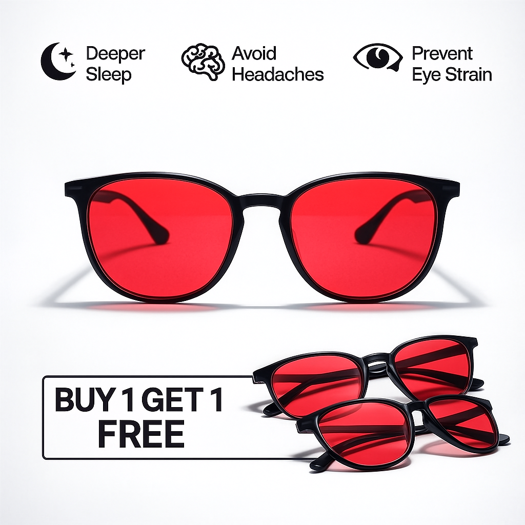 SleepGuard Red Lens Blue Light Blockers