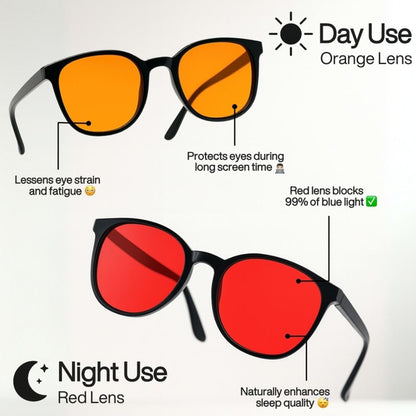 SleepGuard Red Lens Blue Light Blockers